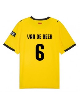 Moški Nogometna dresi replika Girona Donny van de Beek #6 Gostujoči 2025-26 Kratek rokav Moški Nogometna dresi replika Girona Donny van de Beek #6 Gostujoči 2025-26 Kratek rokav